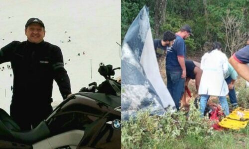 Colisão entre motos acaba com idoso morto e motociclista com perna amputada na BR-060