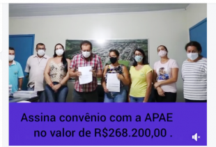 Prefeito Dalmy assina repasse de R$ 268,2 mil à Apae da Alcinópolis