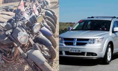Leilão do Detran tem SUV a R$ 4 mil e quase 300 motos a partir de R$ 600