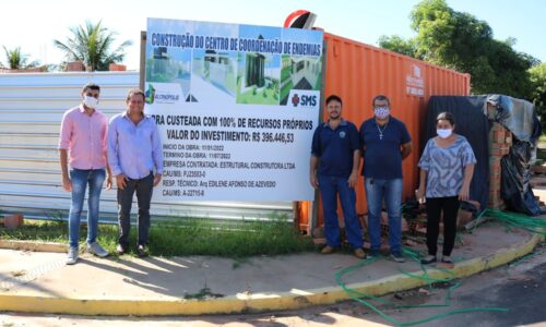 Prefeito Dalmy e Secretários visitam obra do Centro de Coordenação de Endemias em Alcinópolis