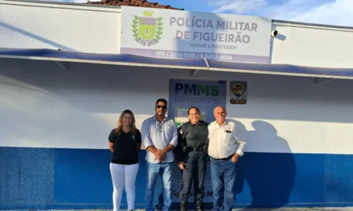 Prefeito de Figueirão recebe visita técnica dos servidores da SEJUSP/MS